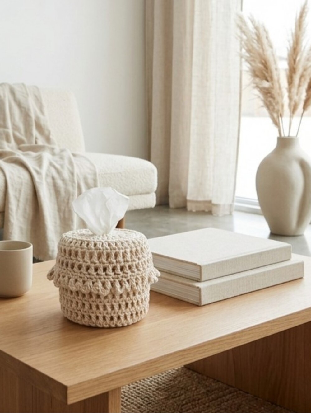 Pure Cotton Tissue Paper Cover — Neutral Home Accent - Picture 9 of 9
